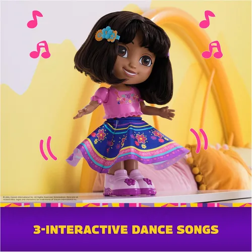 Miniatura 7 de Dora, Baila conmigo Dora, muñeca interactiva que baila con 2 faldas, frases bilingües y música, juguetes para niñas y niños a partir de 3 años