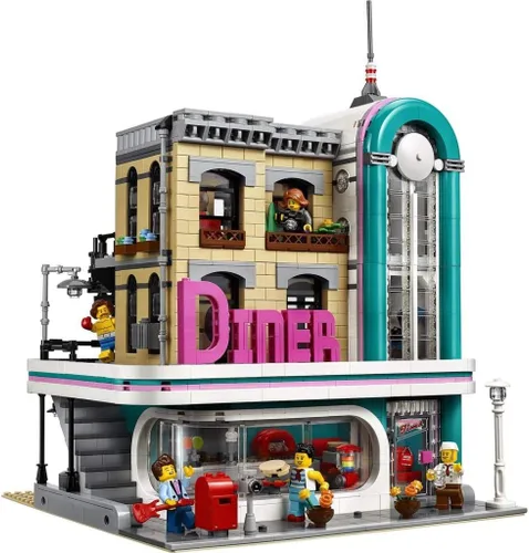 Miniatura 4 de LEGO Creator Expert Downtown Diner 10260 Kit de Construcción, Conjunto de Modelo y Juguete de Montaje para Niños y Adultos (2480 Piezas)