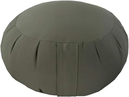 Cojín de meditación Zafu de trigo sarraceno Verde -Oliva