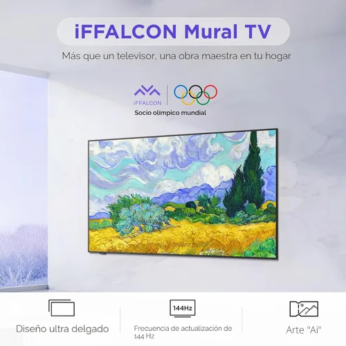 Miniatura 2 de iFFALCON Smart TV QLED 4K Clase de 65 pulgadas, TV con marco de imagen ultradelgado, 144Hz, HDR, modo artístico con arte IA, amplia gama