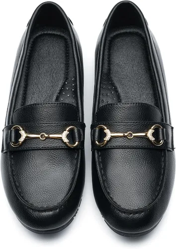 Miniatura 2 de Women's Wide Casual Comfort Loafers Slip on Flat Shoes Women's Penny Loafers with Arch Support Women Dressy Buckle Moccasions