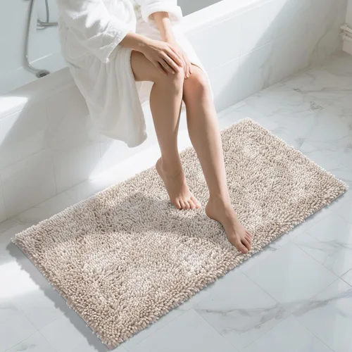 Miniatura 122 de Yimobra - Alfombra grande para baño antideslizante de 36x24 pulgadas, extra gruesa y suave, absorbente de felpilla, alfombras de baño lavables a