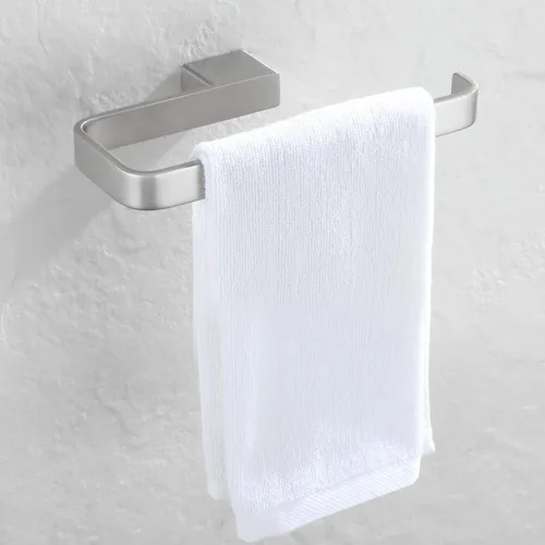Miniatura 8 de PARLOS Barra de soporte de toalla de mano de construcción de latón níquel cepillado para baño y cocina, montaje en pared oculto accesorios de montaje
