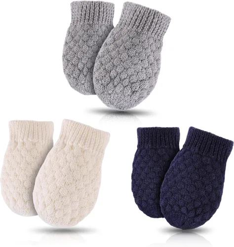 Miniatura 69 de Guantes de punto para bebés, niños y niñas, guantes de invierno para recién nacidos, guantes de 0 a 3 años