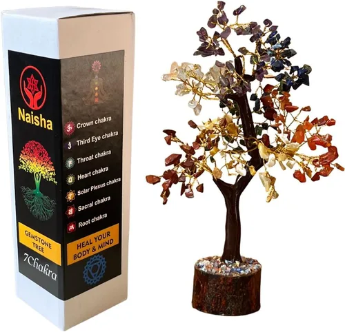 Miniatura 10 de NAISHA Árbol de la vida de cuarzo rosa, árbol de chakras para energía positiva, figura de Feng Shui, piedra preciosa hecha a mano, bonsái de árbol
