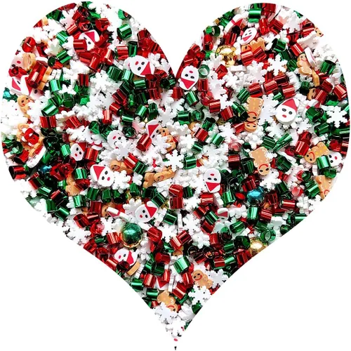EHOPE Chispas Falsas de Navidad, Chispas Falsas de Caramelo, Chispas de Arcilla, Chispas de Arcilla de Polímero en Rebanadas para Arte de Uñas, 36