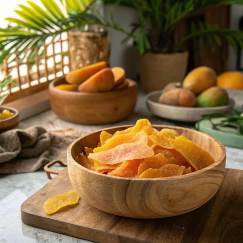 Miniatura 3 de Rebanadas de mango seco sin azúcar, textura deliciosa, suave y jugosa, mango seco con bajo contenido de azúcar, mangos naturalmente madurados