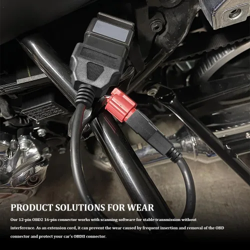 Miniatura 7 de Adaptador OBD2 a OBD1 GM, lector de código de automóvil, OBD1 de 12 pines a OBD2 conector de cable de escáner de enchufe de 16 pines, herramienta