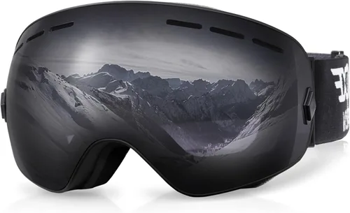 Miniatura 12 de EXP VISION Gafas de esquí de snowboard para hombres, mujeres y jóvenes, antiempañamiento OTG, gafas de nieve de invierno, lentes desmontables Rosa
