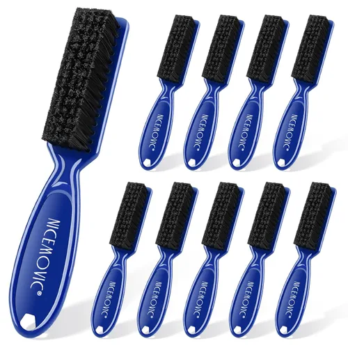 Miniatura 12 de NICEMOVIC Cepillos de peluquero, 10 piezas de cepillo de limpieza de cerdas de nailon con mango de plástico, suministros de limpieza Negro