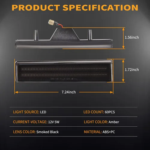 Miniatura 3 de Luces LED de posición laterales delanteras para Ford Bronco 1980-1986 y Ford F150 F250 F350 1980-1986 Pickup Truck SUV Lámparas de parachoques lente
