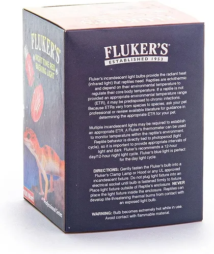 Miniatura 3 de Fluker's Foco rojo de la noche que toma el sol, lámpara infrarroja del calor para los reptiles, 100 vatios