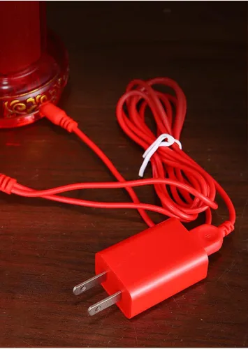 Miniatura 2 de Lámpara LED retro china simulada llamas estilo vintage retro nostálgico antiguo estilo chino suministros budistas - 1 par Luz roja