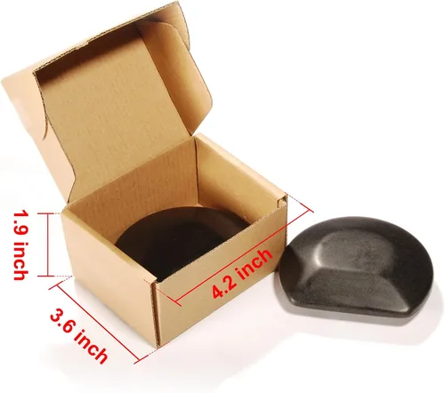 Miniatura 8 de Master Massage Juego de 2 piedras calientes circulares circulares grandes de tres cuartos – Puntos de gatillo y herramientas de acupresión – Piedra