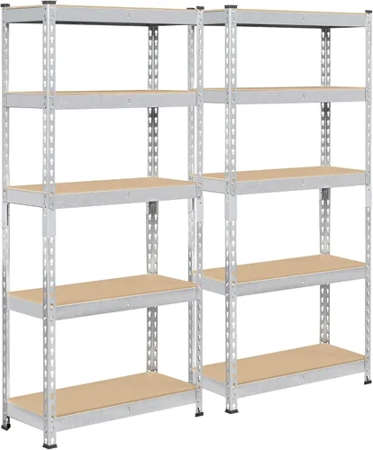 Miniatura 13 de Topeakmart 4 estantes utilitarios de 5 niveles, estantes de almacenamiento de metal, estantería de garaje, estantes de almacenamiento ajustables