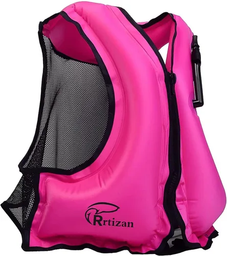 Miniatura 9 de Rrtizan Chaleco inflable de esnórquel para adultos, chaleco de esnórquel de viaje para esnórquel, paddleboard, natación, chaleco de esnórquel