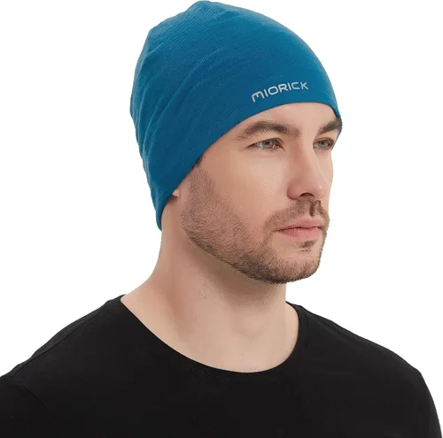 Miniatura 2 de Gorro de lana merina, gorra ligera para correr, transpirable, gorro de dormir para hombres y mujeres