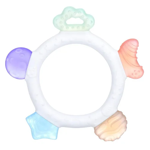 Anillo de dentición para bebés, mordedores de silicona congelados para bebés de 0 a 6 a 12 meses, goma de dentición sensorial, juguetes para