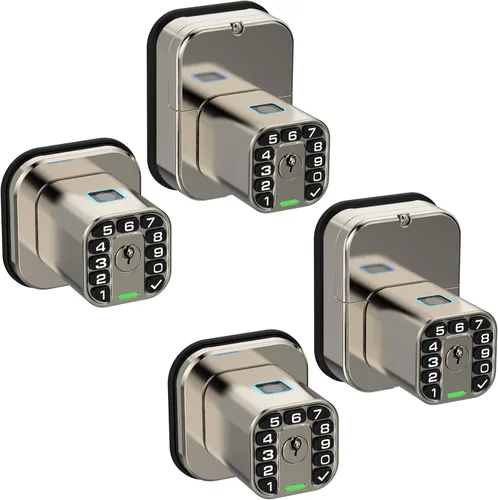 Miniatura 10 de Richelock IU53 - Cerradura de puerta con teclado y huella digital de doble cara, para todo tipo de clima, entrada biométrica totalmente impermeable