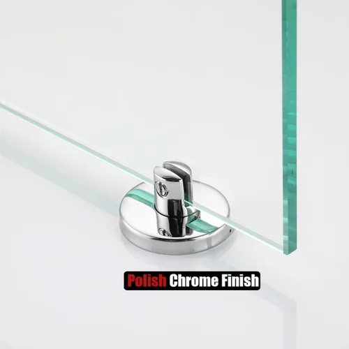 Miniatura 6 de JQK Estante de vidrio para baño cromado, almacenamiento de ducha de vidrio templado 30 por 5 pulgadas, montaje en pared cromado pulido de acero Cromo