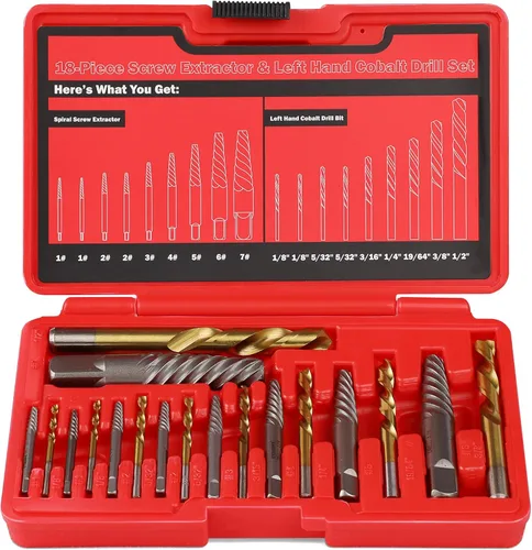 Miniatura 9 de Juego de 5 piezas de extractor de pernos de servicio pesado, juego de extractor de pernos de salida fácil de 1/2' Juego de extractor de tuercas