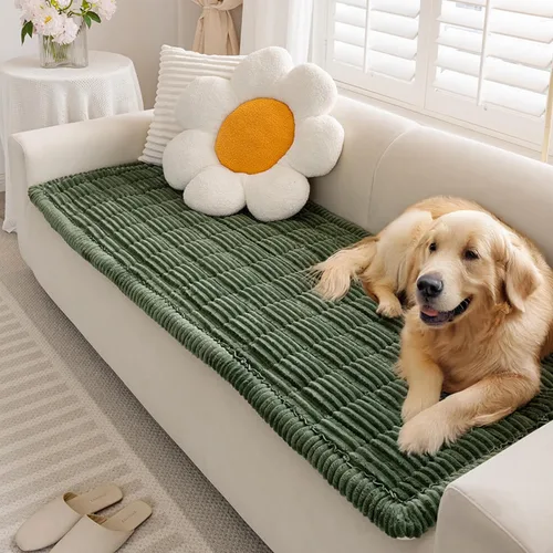 Miniatura 12 de FUNNY FUZZY Fundas de sofá para mascotas, protector lavable para perros, fundas de sofá de franela para perros, aptas para mascotas, tapete