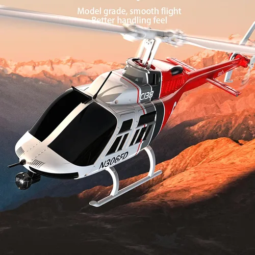 Miniatura 2 de Helicóptero C138 RC ERA C138 1/30 Escala Bell 206 2.4G 6CH Helicóptero sin Aileron con retención de altitud y posicionamiento de flujo óptico
