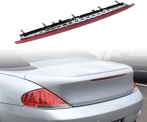 Miniatura 2 de Repuesto OE para BMW E63 E64 645CI 650I M6 6-Serie Coupé Convertible Trasero Rojo LED Tercera Luz de Freno, Lente Roja