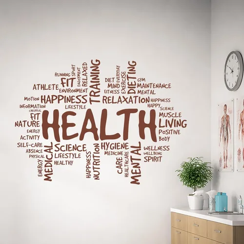 Miniatura 21 de Vinilo adhesivo para pared, diseño de nube, sala médica, relajación, spa, decoración grande (ig6159) (XL 45 x 62 pulgadas, negro mate)