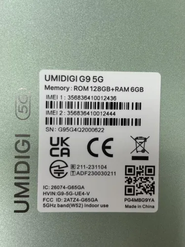Miniatura 9 de UMIDIGI G9 5G Teléfonos Desbloqueados, Teléfono Celular Android 14, 5G SIM Dual, Cámara 50MP, 12(6+6) GB +128GB/1TB TF Expandible, Pantalla HD+