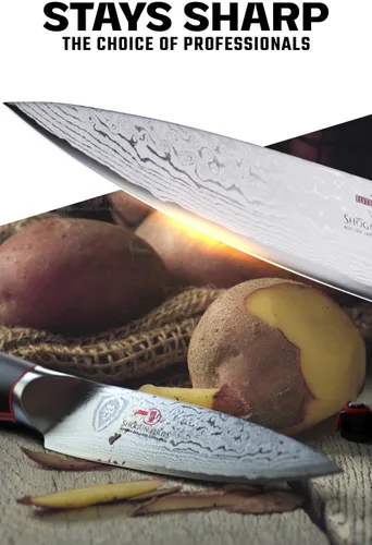 Miniatura 2 de Dalstrong Shogun Series - Juego de cuchillos de pelar, 3 piezas, cuchillo japonés de acero de Damasco, 3.5 pulgadas, pico de pájaro de 3 pulgadas
