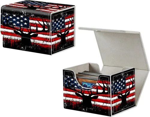 Miniatura 28 de MTG Commander - Caja de cartas intercambiables, más de 100 tarjetas con funda con funda de piel sintética, caja de almacenamiento de tarjetas