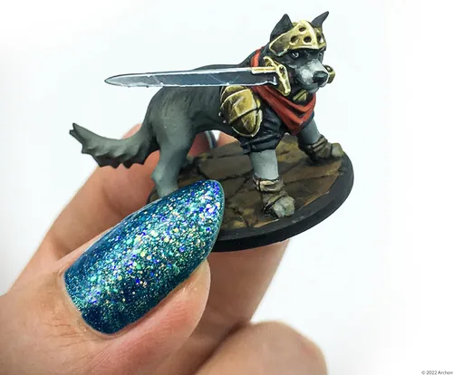 Miniatura 7 de Dungeons & Lasers Animal Companions - Juego de miniaturas DND - 24 figuras con bases escénicas - Compatible 5E para juegos de rol de mesa - 1.102 in