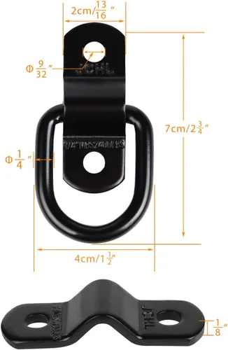 Miniatura 2 de Anillos en D para anclajes de amarre para remolque camión, soporte de caja de camiones, puntos cerrados, recogida, montaje en superficie, anillo