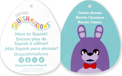Miniatura 6 de Squishmallows Original Five Nights at Freddy's Classic Bonnie de 10 pulgadas - Peluche oficial ultrasuave de Jazwares