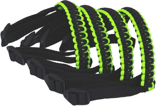 BubbasGarageTv - Asas reversibles de Paracord para Jeep Wrangler - Verde lima y negro - Elige tus pares