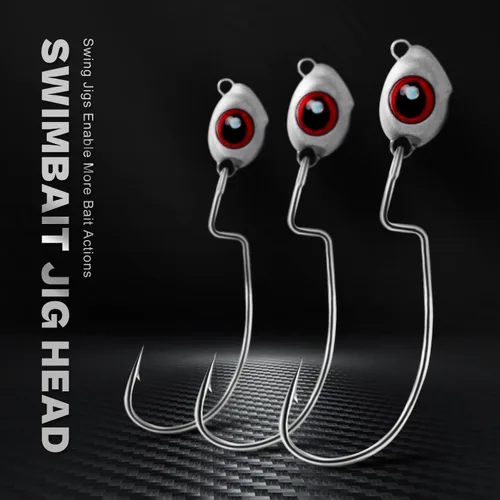Miniatura 7 de OJY&DOIIIY - Cabezales de pesca con diseño de ojo de pez, paquete de 12/20 ganchos con peso para pesca de Texas Rig o Ned Rig 1/8 3/16 1/4 3/8 onzas