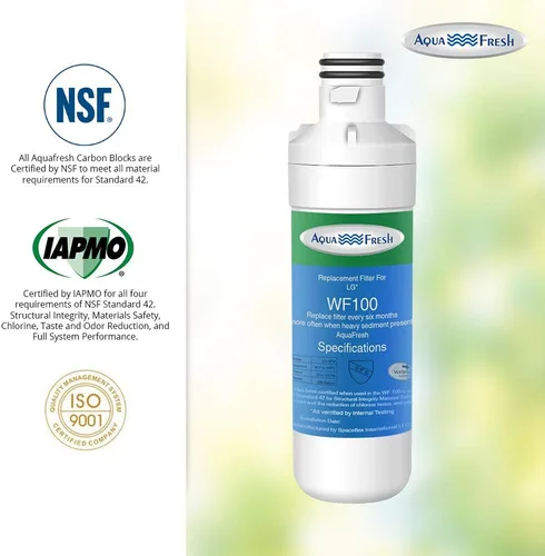 Miniatura 5 de Aqua Fresh WF100 - Filtro de agua para refrigerador LT1000p de repuesto compatible con LG LT1000P, LT1000PC, LT1000PCS, ADQ74793501, ADQ74793502