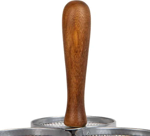 Miniatura 6 de Mind Reader Organizador de malla de 3 compartimentos con mango de madera, almacenamiento multiusos de escritorio o encimera, malla metálica, 7.5
