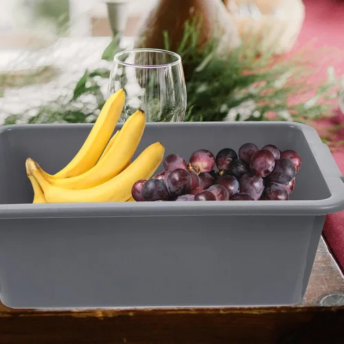 Miniatura 9 de Cabilock Cubo de almacenamiento de plástico rectangular multifuncional con asas para uso en el hogar Restaurante Lavando platos Almacenamiento