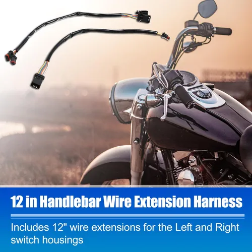 Miniatura 3 de X AUTOHAUX Arnés de extensión de cable de circuito de bus CAN de 12 pulgadas para manillar para Harley Davidson Softail Dynas Electra Glide Road