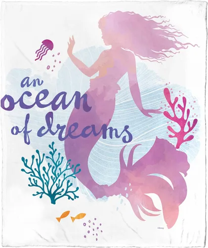 Miniatura 11 de Northwest Little Mermaid/Ariel - Manta de seda táctil, 50 x 60 pulgadas, Hijas Tritón