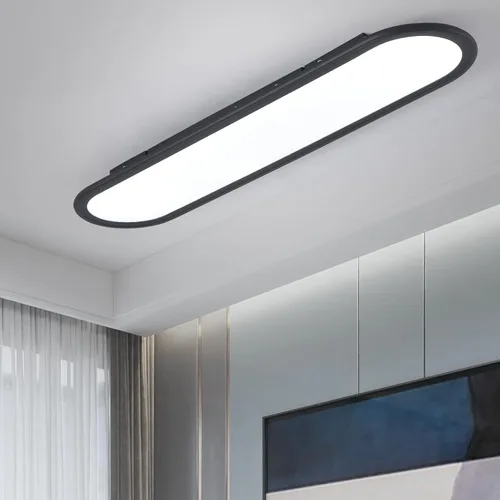 Miniatura 15 de Ganeed Lámpara de techo LED de 27.6 pulgadas, lámparas de techo lineales de alto brillo, blanco frío de 6000 K, luminaria moderna ultra fina