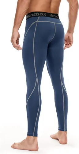 Miniatura 2 de Roadbox - Paquete de 1, 2 o 3 pantalones de compresión para hombre con capa base atlética, leggings ajustados para correr, yoga y baloncesto