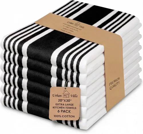 Miniatura 94 de Urban Villa Toallas de cocina 100% algodón, paquete de 6, altamente absorbentes, de secado rápido, súper suaves, de primera calidad, para cocina