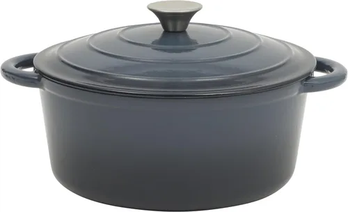 Miniatura 8 de Gibson Home Addlestone - Olla holandesa de hierro fundido esmaltado de 5 cuartos de galón con tapa, redonda, apta para horno hasta 500 °F, ideal