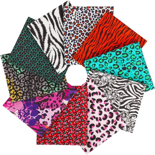 Miniatura 24 de Craftido -25 Opciones- Paquetes de Tela 100% Algodón para Quilting 10pcs Fat Quarters 18"x21"-Peso Medio 5.2 oz- Algodón Suave para Acolchado, Tie