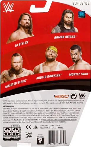 Miniatura 6 de WWE Mattel Roman Reigns Basic Series #108 Figura de acción en escala de 6 pulgadas con articulación y engranaje de anillo