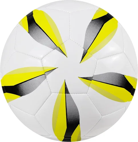 Miniatura 7 de Futsal Ball Size 4 for Youth and Adult Training Low Bounce, Indoor Soccer Ball, TPU Cover, Reinforced Stitching, Reduced Rebound Blanco/Amarillo