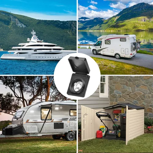 Miniatura 6 de Enchufe de alimentación Twist Lock para RV de 30 AMP, entrada de energía de 125V/120V, entrada de energía para RV con 3 pines de acero inoxidable